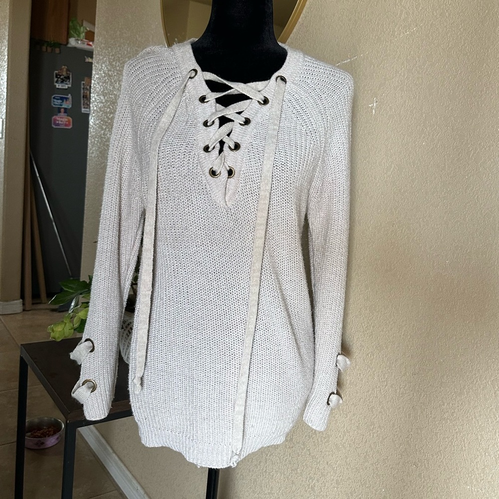 Cream sweater by Sadie & Love size small